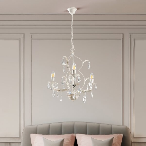 ONLI - Lampadario a catena TERESA 3xE14/6W/230V bianco