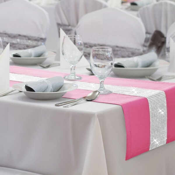 Runner Glamour con zirconi rosa chiaro