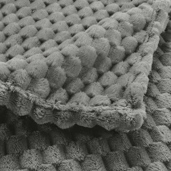 Coperta grigia in microflanella 125x150 cm Mini Frosty – douceur d'intérieur