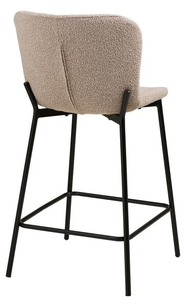 Sgabello da bar beige imbottito (altezza della seduta 65 cm) Maceda – House Nordic