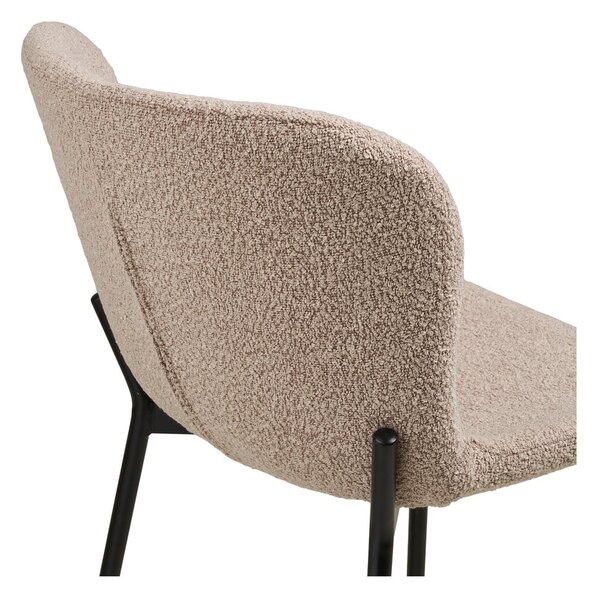 Sgabello da bar beige imbottito (altezza della seduta 65 cm) Maceda – House Nordic