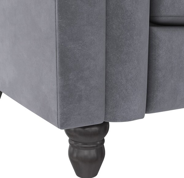 Divano in velluto grigio scuro 236 cm Felix - Støraa
