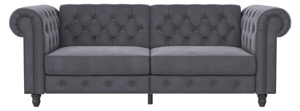Divano in velluto grigio scuro 236 cm Felix - Støraa