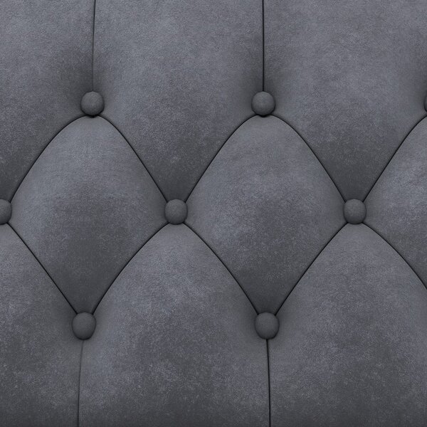 Divano in velluto grigio scuro 236 cm Felix - Støraa