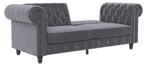 Divano in velluto grigio scuro 236 cm Felix - Støraa