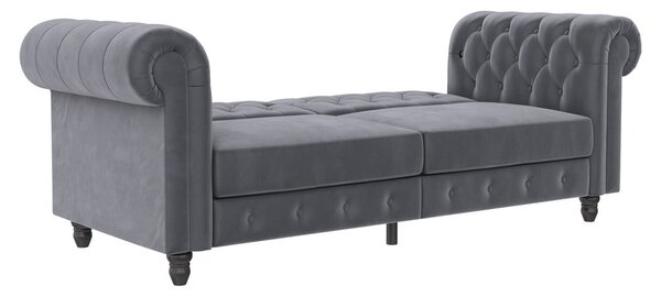 Divano in velluto grigio scuro 236 cm Felix - Støraa