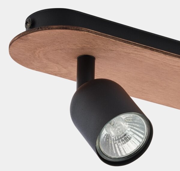 Faretto TOP WOOD 2xGU10/10W/230V nero/legno