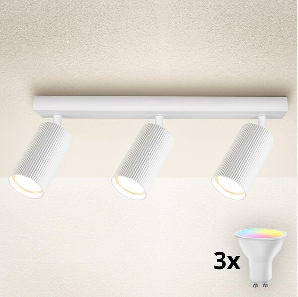 Brilagi - Faretto LED RGBW dimmerabile SELE MODERN 3xGU10/4,8W/230V bianco