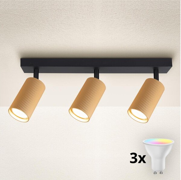 Brilagi - Faretto LED RGBW dimmerabile SELE MODERN 3xGU10/4,8W/230V oro