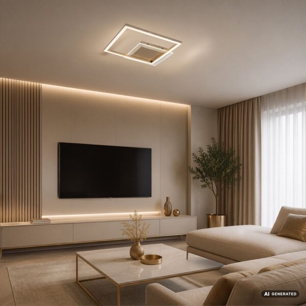 Rabalux 71487 -LED Plafoniera OTTAVIA LED/24W/230V 3000K 37,5x37,5cm dorata