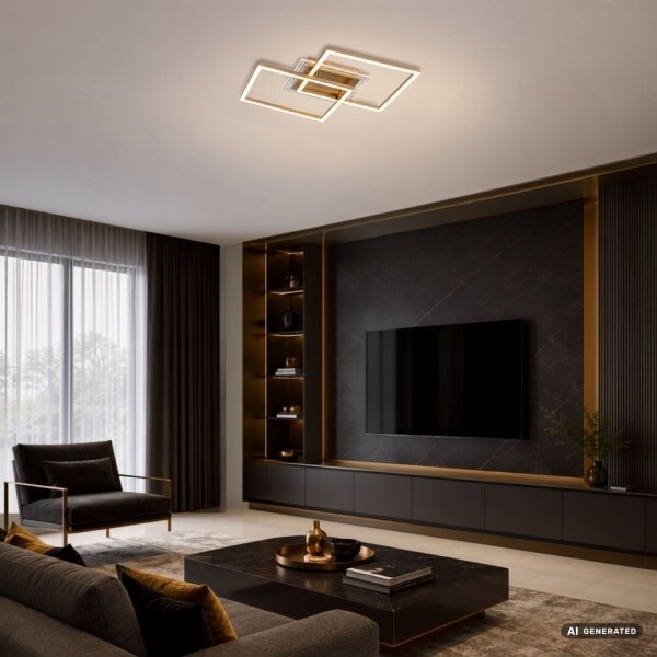 Rabalux 71489 - Plafoniera LED OTTAVIA LED/28W/230V 3000K 47x70 cm dorata