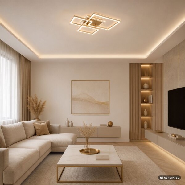 Rabalux 71488 - Plafoniera LED OTTAVIA LED/40W/230V 3000K 50x50 cm dorata