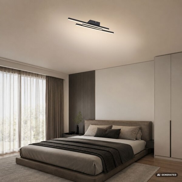 Rabalux 71491 - Plafoniera LED LIRIEN LED/18W/230V 4000K nera