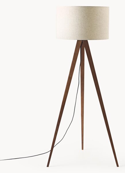 Lampada treppiede da terra scandi in legno massiccio Jake