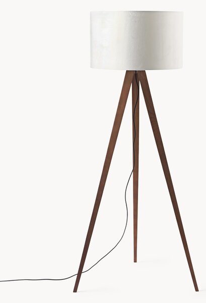 Lampada treppiede da terra scandi in legno massiccio Jake