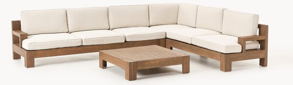 Salotto da giardino componibile in legno di acacia Joshua 4 pz