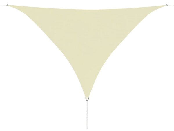 Parasole a Vela Oxford Triangolare 3,6x3,6x3,6 m Crema