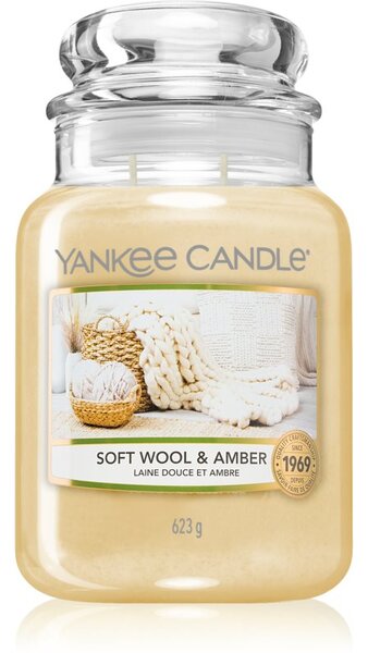 Yankee Candle Soft Wool & Amber candela profumata 623 g