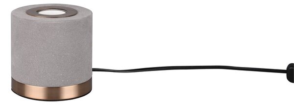 Lampada da tavolo grigia in velluto (altezza totale 11 cm) Judy – Reality