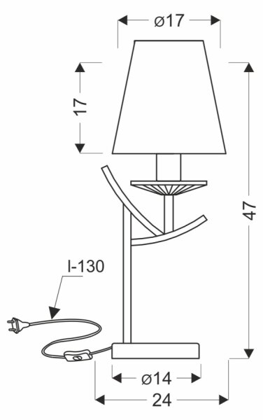 Lampada da tavolo VITORIA 1xE14/40W/230V gialla/ottone