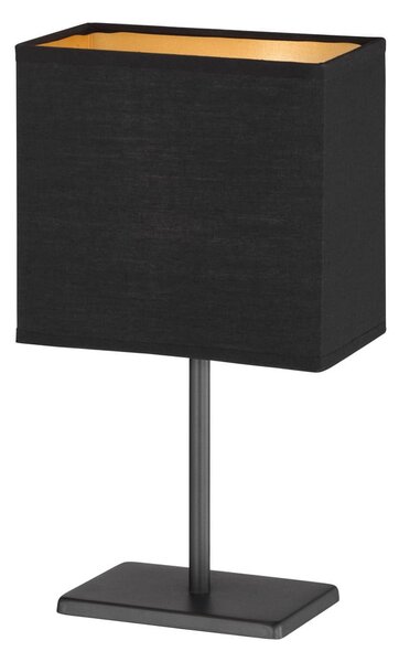 Lampada da tavolo nera con paralume in tessuto (altezza totale 30 cm) Kate – Fischer & Honsel