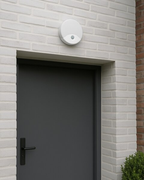 Lampada da parete LED per esterni con sensore di movimento, LED/18W/230V, IP44, bianca