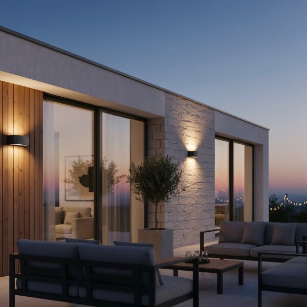 Ideal Lux - Applique da esterno ANDROMEDA 1xE27/60W/230V IP55 nero
