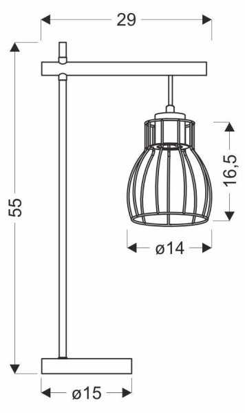 Lampada da tavolo BERNITA 1xE27/60W/230V