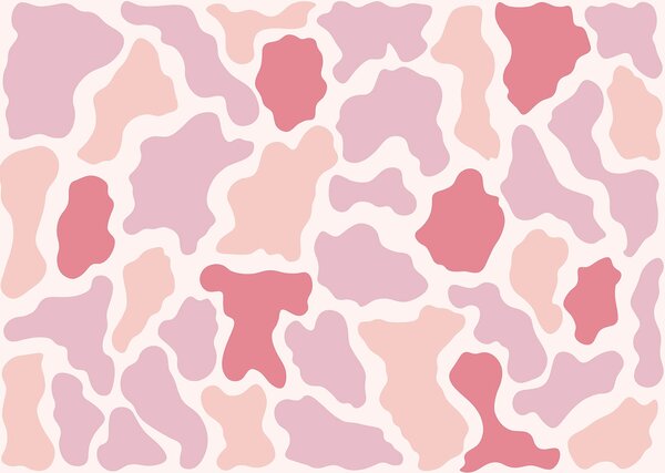 Carta da parati Motivo rosa e bianco, Carta da parati lastrazione, Carta da parati popolare, t00714v1 - Tapeko.it