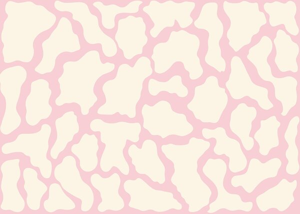 Carta da parati Motivo a mucche rosa e bianche, Carta da parati lastrazione, Carta da parati popolare, t00714v6 - Tapeko.it