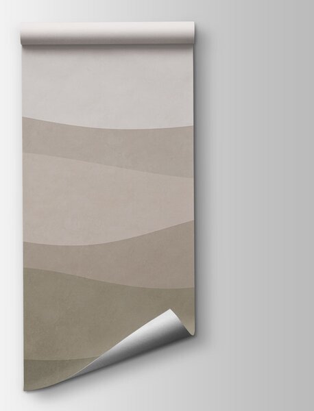 Carta da parati Sfondo bianco e grigio con onde, Carta da parati lastrazione, Carta da parati popolare, t00718 - Tapeko.it