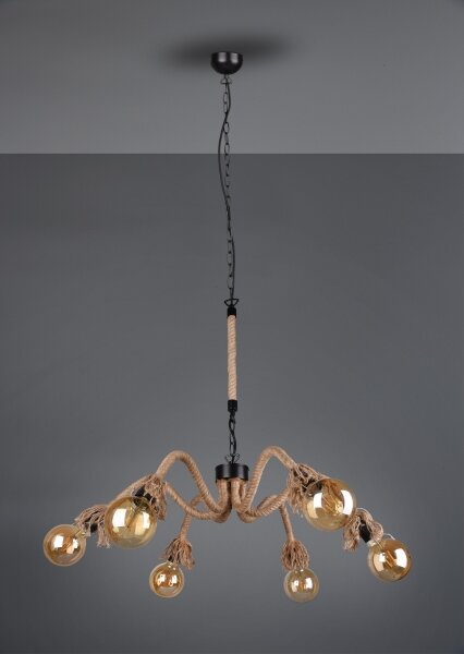 Reality - Lampadario a sospensione con catena ALVA 6xE27/10W/230V
