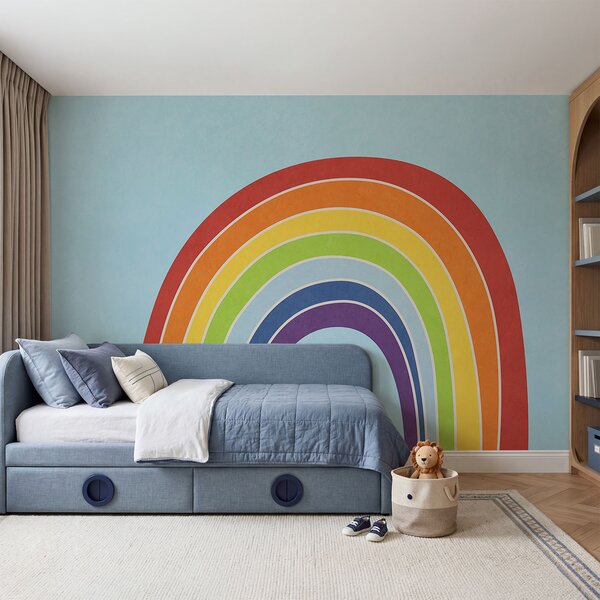 Carta da parati Arcobaleno su sfondo blu, Carta da parati Cielo, Carta da parati popolare, t00722v1 - Tapeko.it