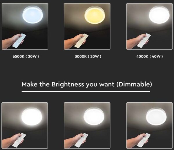 Plafoniera LED dimmerabile LED/40W/230V 3000K/4000K/6500K + +TC