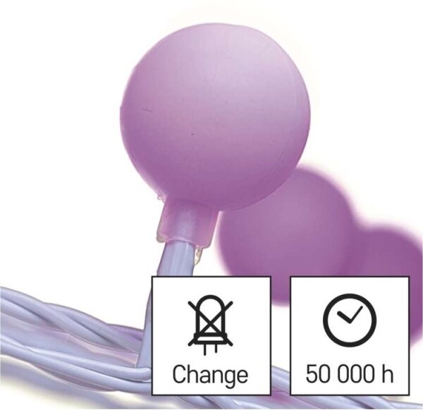 Catena LED da esterno natalizia 40xLED/9m IP44 rosa