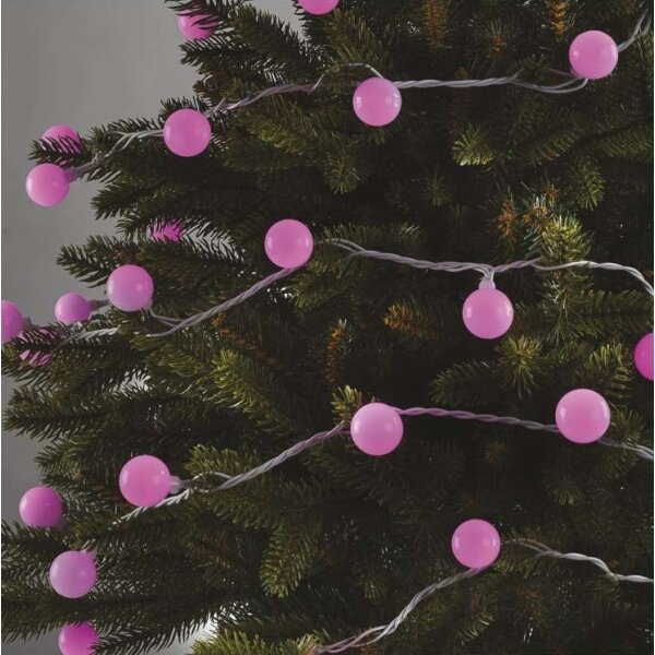 Catena LED da esterno natalizia 40xLED/9m IP44 rosa