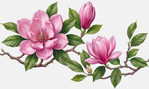Carta da parati Mazzo di fiori rosa con foglie verdi, Carta da parati Floreale, Carta da parati popolare, t00725 - Tapeko.it