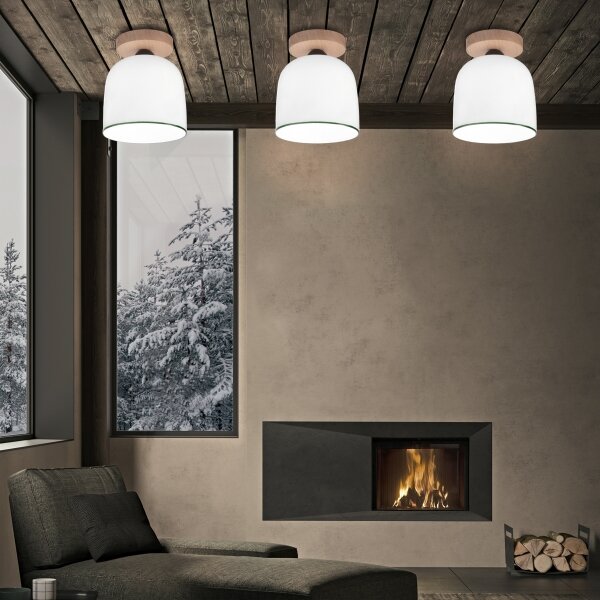 Kolarz A1352.11.G - Lampadario a plafone NONNA 1xE27/60W/230V quercia/bianco/verde