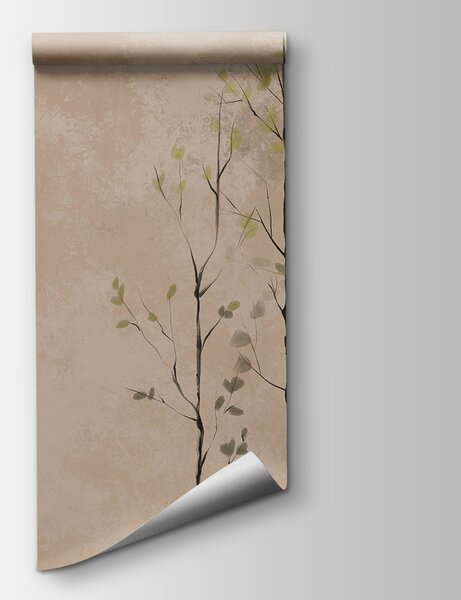 Carta da parati Gruppo di alberi con foglie, Carta da parati Natura, Carta da parati popolare, t00294 - Tapeko.it