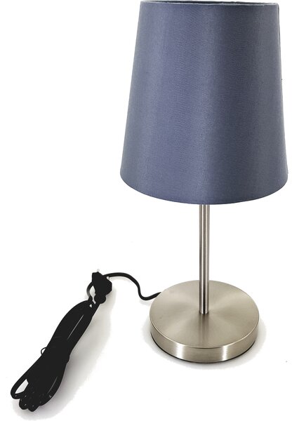 Lampada da tavolo con paralume in tessuto grigio "Grey" incl. lampadina LED
