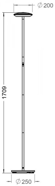 Deko-Light 343028-LED Lampada da terra dimmerabile BERMUDA LED/18W/230V 3000K ne