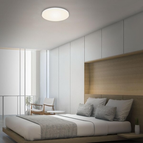 Briloner 7068-016-Plafoniera LED FLAME LED/24,5W/230V 3000K diametro 38 cm bianco