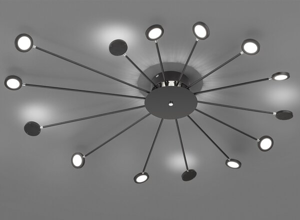 Lampada da soffitto a LED grande, piatta e orientabile, nera e dimmerabile - Lampade per il corridoio