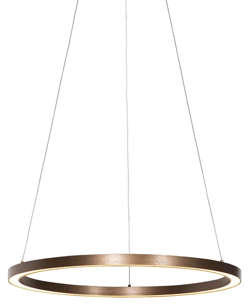 Lampada a sospensione bronzo 60 cm con LED dimmerabile a 3 livelli - Girello