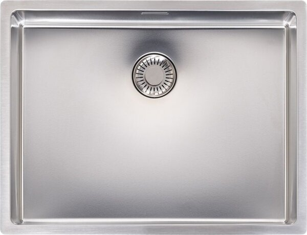 REGINOX R32992 New Jersey, lavello in acciaio inossidabile, dimensioni 50x37 cm (L), adatto a mobili a partire da una larghezza di 60 cm, da incasso a filo piano, installazione a incasso