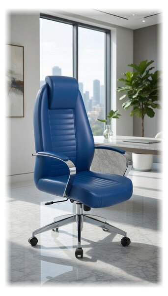 Comoda poltrona da ufficio blu per l'ufficio e l'home office