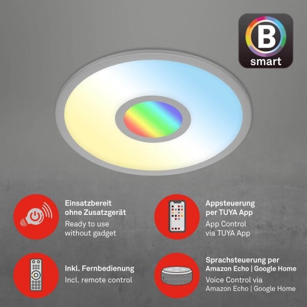 Brilo -Plafoniera LED RGB dimmerabile CENTRO LED/24W/230V Wi-Fi Tuya + +TC