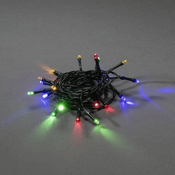 Catena luminosa LED Konstsmide, con interruttore on/off, timer a 6 ore e 10 diodi colorati