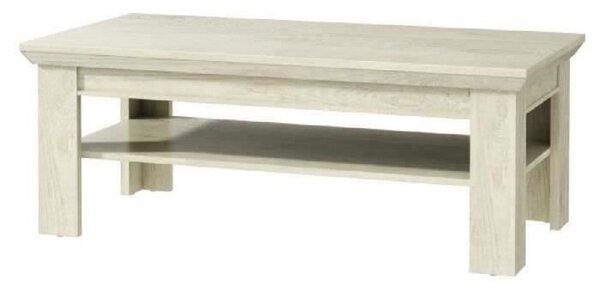 Tavolino >Kleo I< in bianco Pinia in MDF - 120x45x60cm (LxHxP)