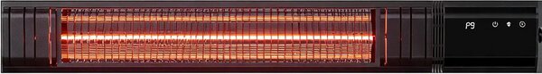 Riscaldamento a infrarossi - Stufa elettrica radiante - Autoportante - 2500 W - 9 livelli di potenza - Timer a 24 ore - Telecomando - Controllo touch